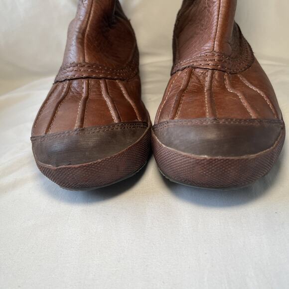 Ugg Belcloud Duck Boot Tall Sheepskin Shearling Lined Size 6.5 37.5 Brown 1900 - Picture 3 of 16